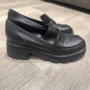 Marc Fisher Latika Lug Sole Loafers Black